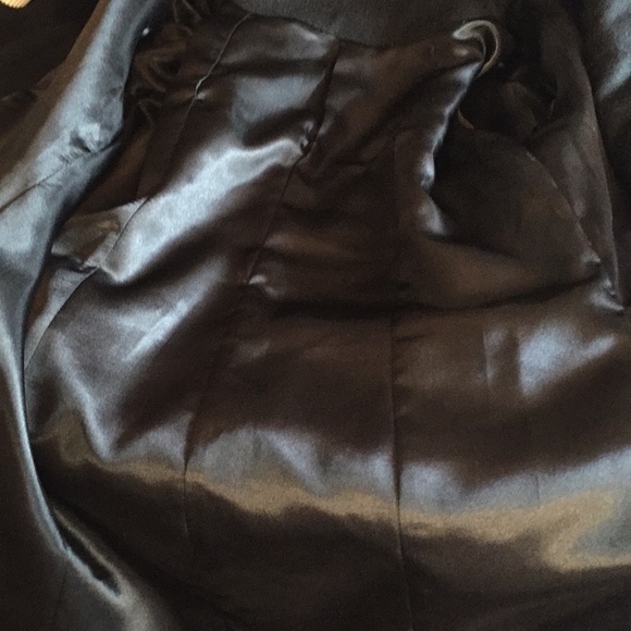 Stella carakasi black wool trench jacket trimmed in leather size small - Picture 8 of 10